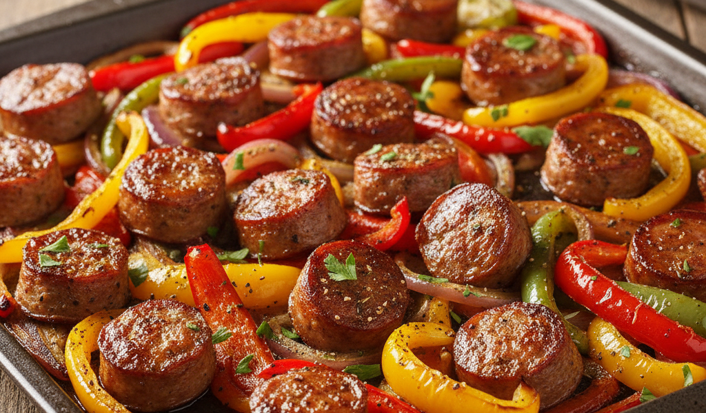 Sheet Pan Sausage and Peppers sheet pan sausage & peppers