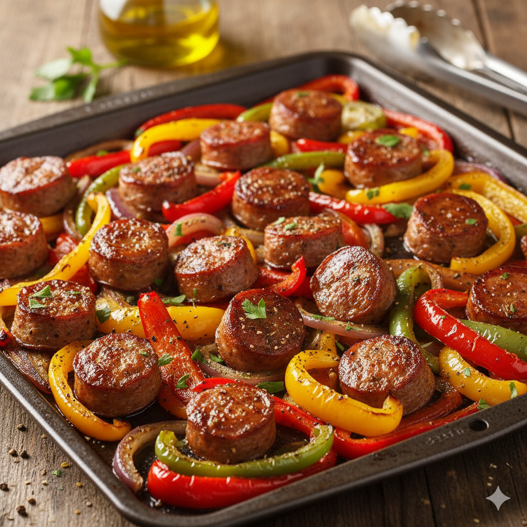 Sheet Pan Sausage and Peppers sheet pan sausage & peppers