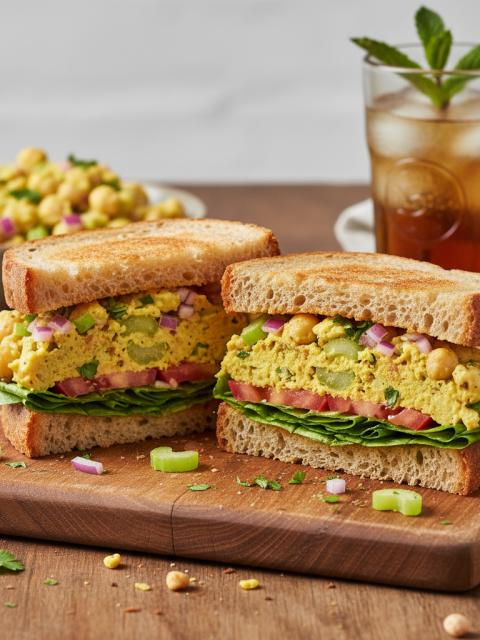 5-Minute Chickpea Salad Sandwich chickpea salad sandwich 2