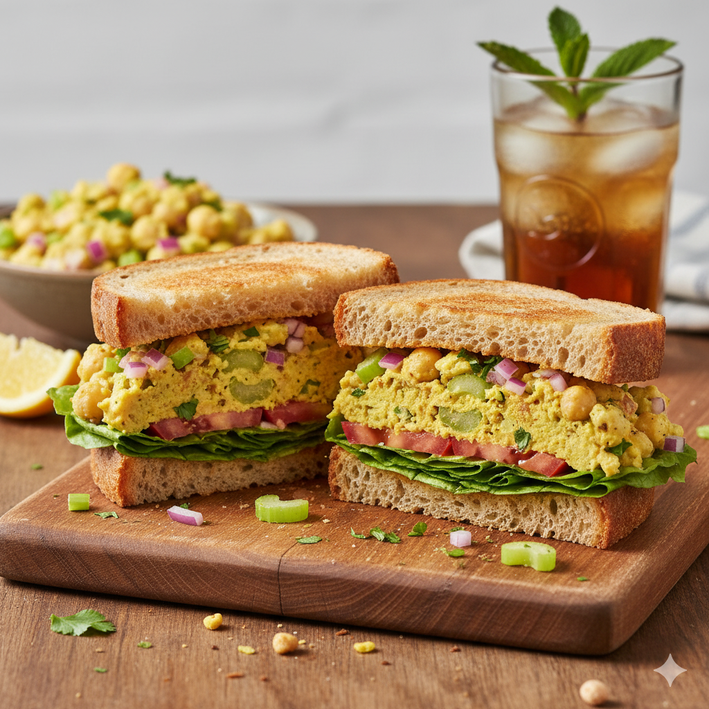 5-Minute Chickpea Salad Sandwich chickpea salad sandwich 2