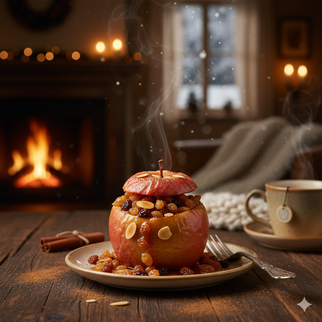 Baked Apple with Cinnamon & Almonds baked apple with cinnamon & almonds 3