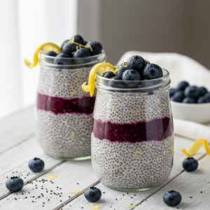 blueberry lemon chia seed pudding 1