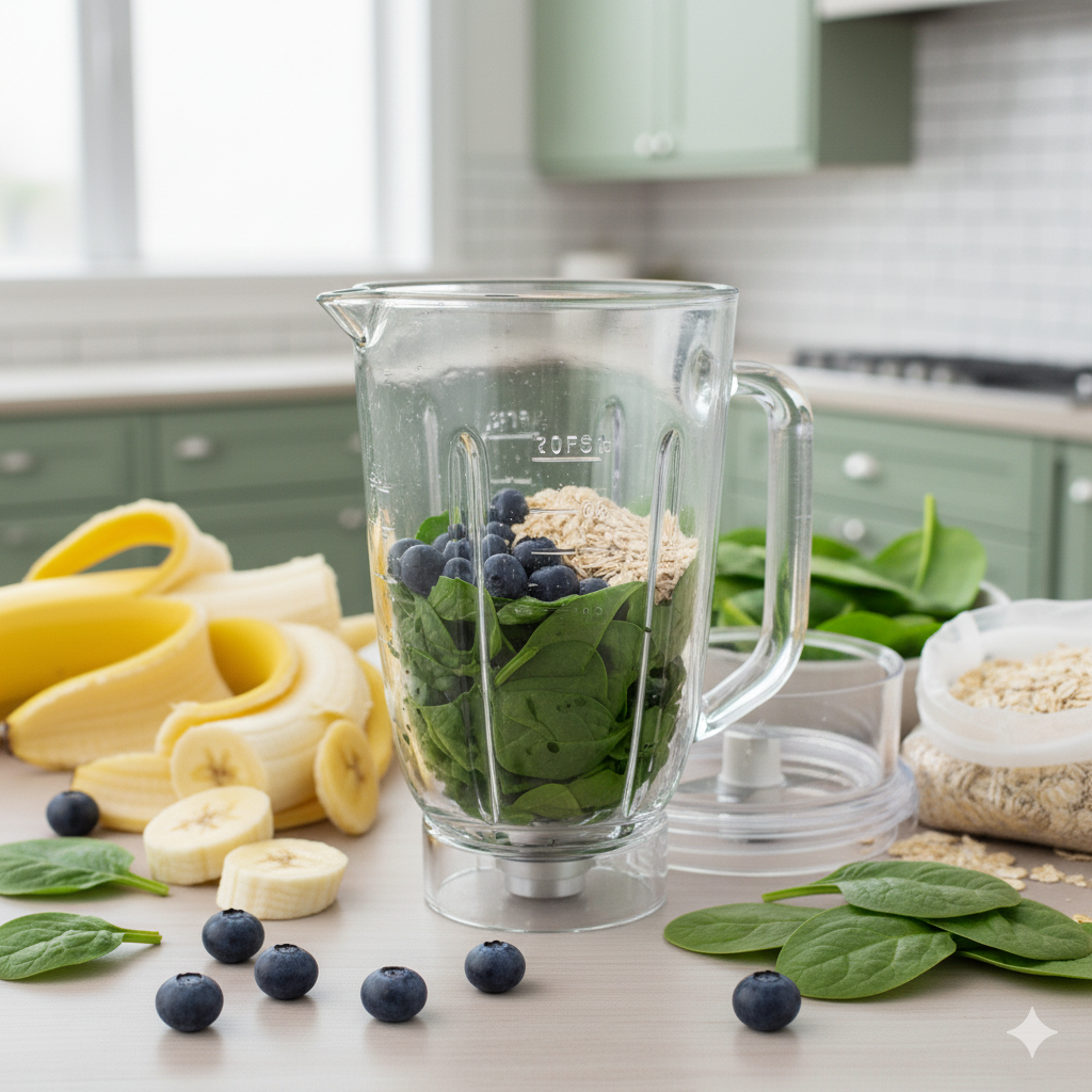 budget banana green smoothie 1