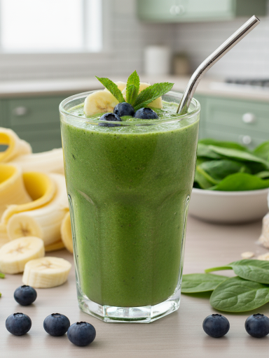 budget banana green smoothie 4