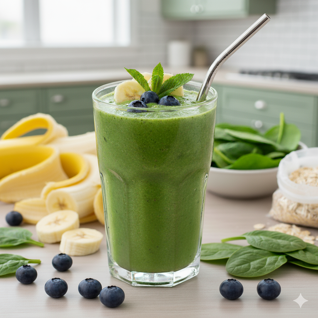 budget banana green smoothie 4