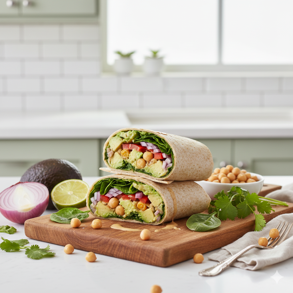 Chickpea & Avocado Wrap chickpea & avocado wrap 1