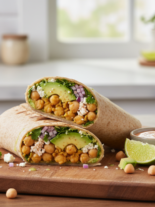 chickpea & avocado wrap 2