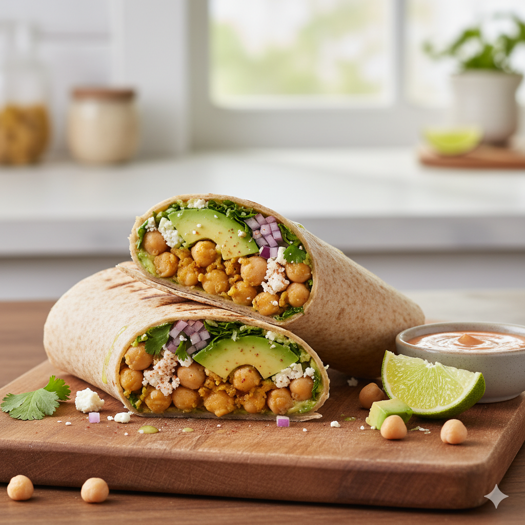 chickpea & avocado wrap 2