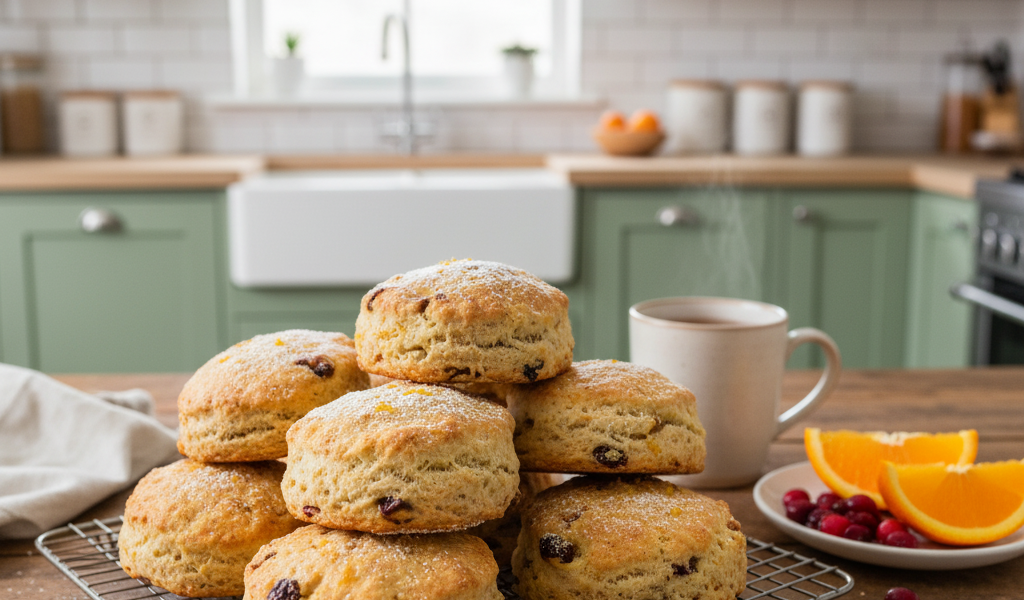 cranberry orange breakfast scones 1