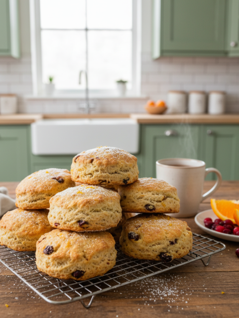cranberry orange breakfast scones 1