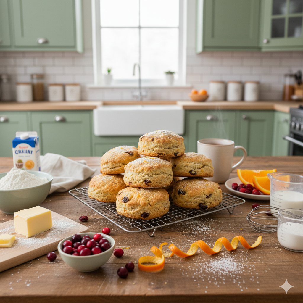 cranberry orange breakfast scones 2