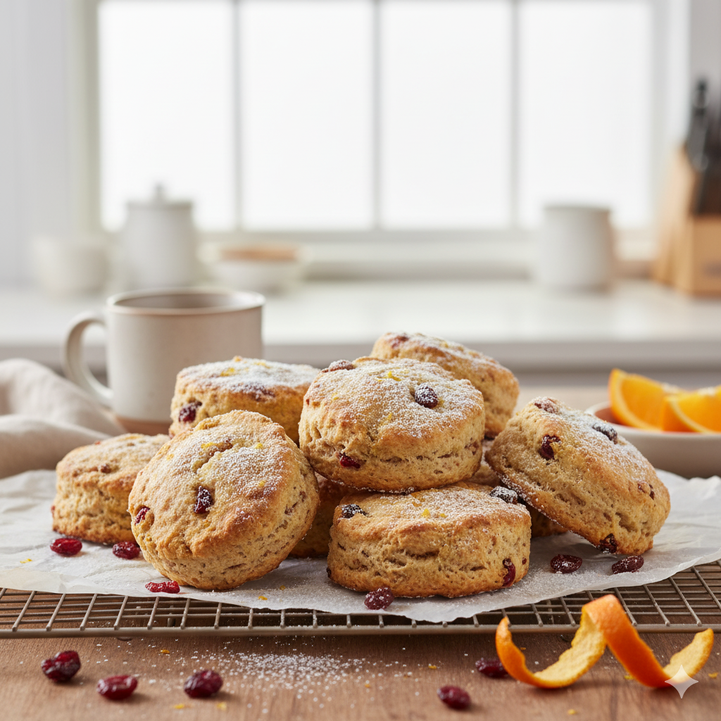 cranberry orange breakfast scones 3