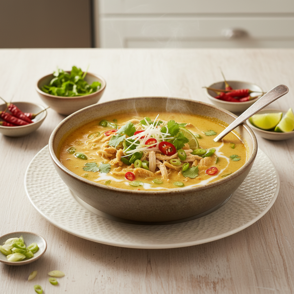 golden thai coconut soup 1