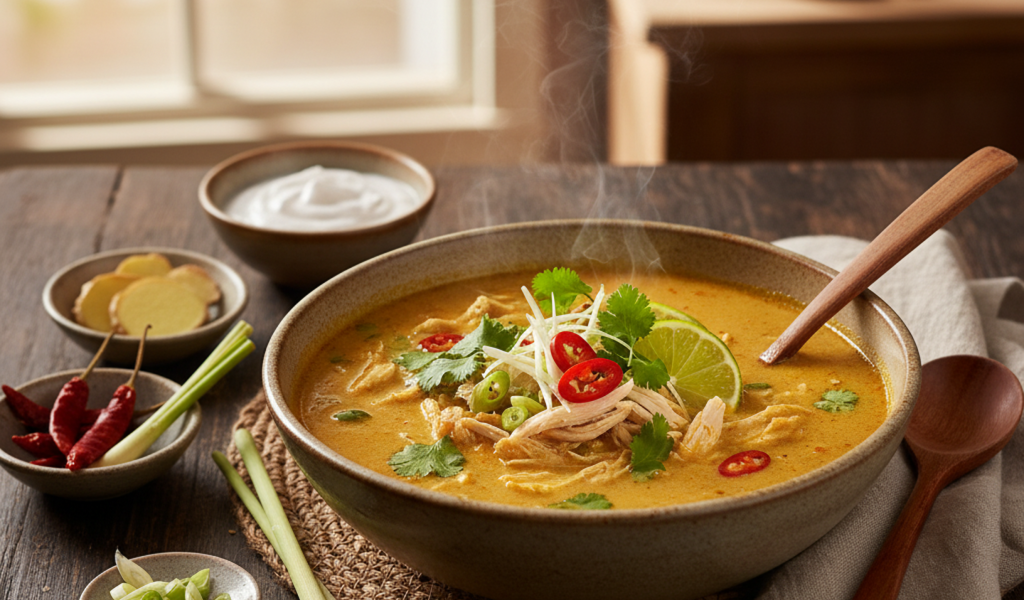 golden thai coconut soup 2