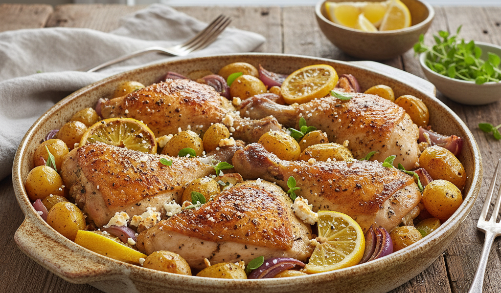 greek chicken with lemon & oregano 1