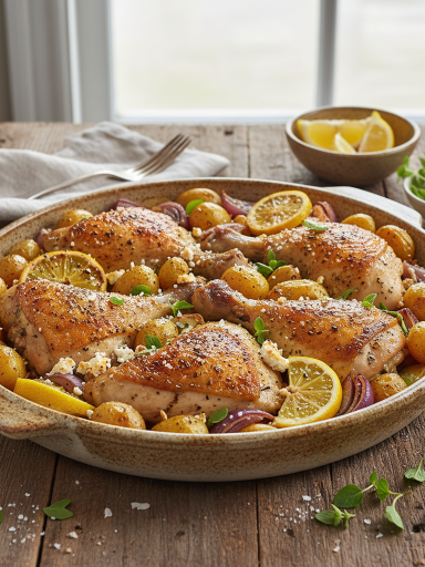 greek chicken with lemon & oregano 1