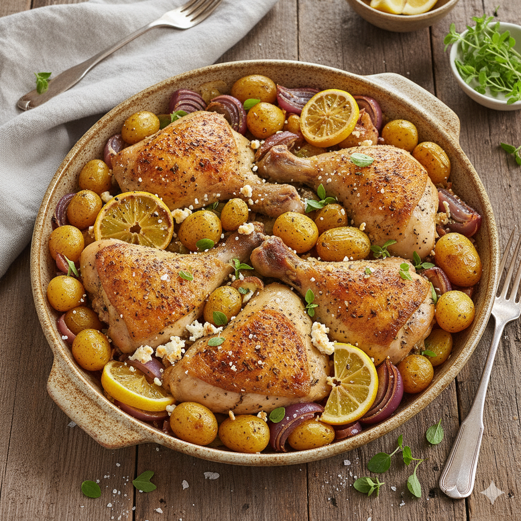 greek chicken with lemon & oreganom 2