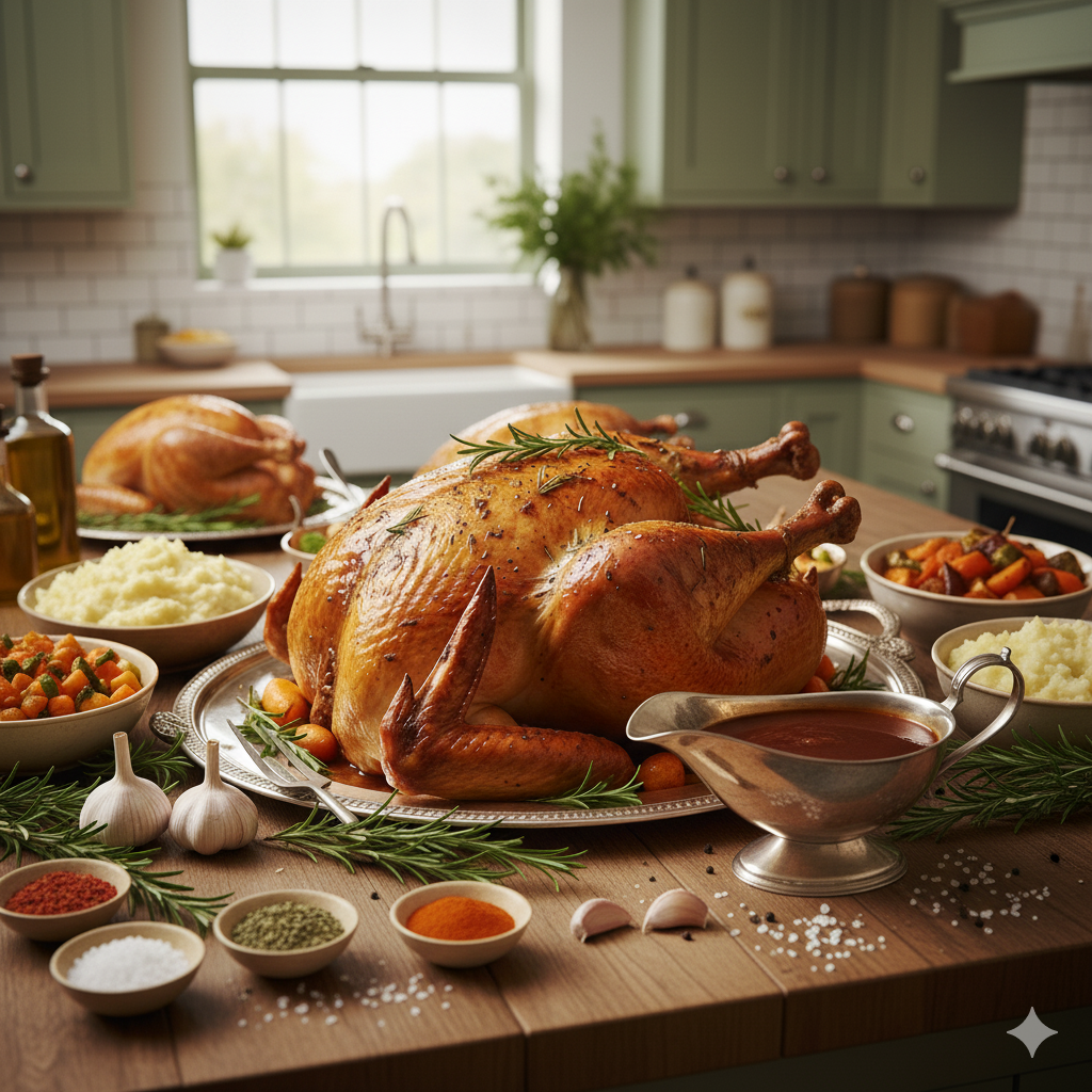 herb roasted turkey with pan gravy 1