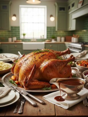 herb roasted turkey with pan gravy 2