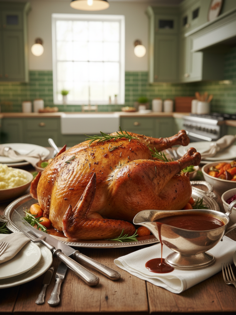 herb roasted turkey with pan gravy 2