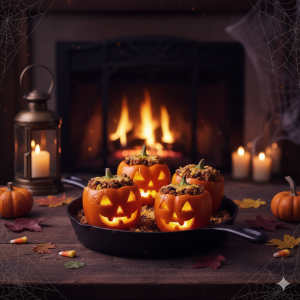 jack o’ lantern stuffed peppers 3