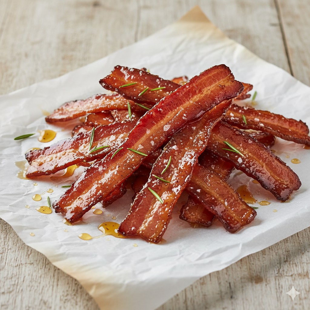 Maple-Candied Bacon maple candied bacon 1