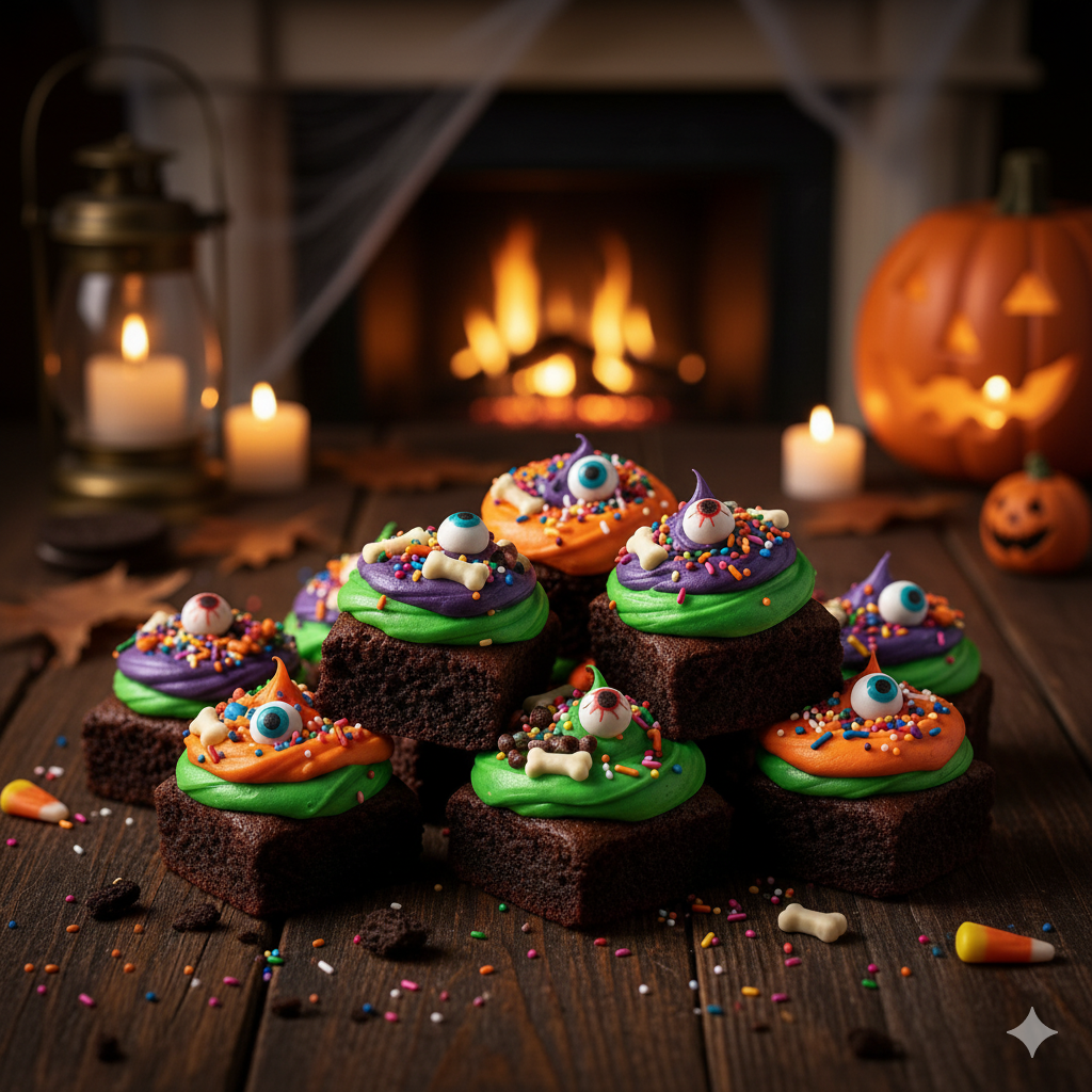 monster mash brownie bites 3