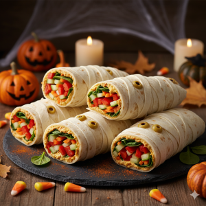 mummy veggie & hummus wraps 2