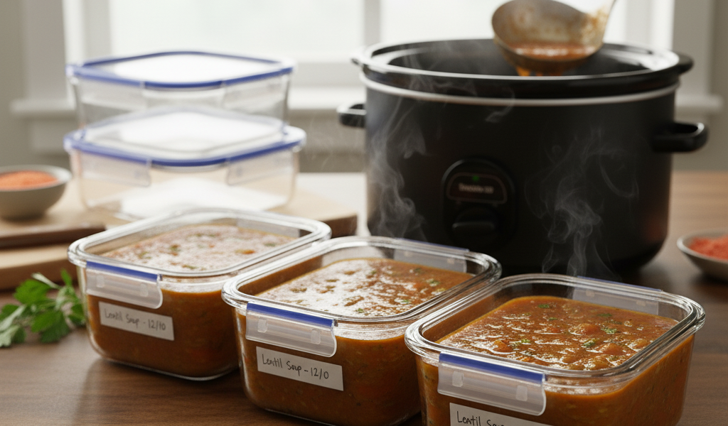 slow cooker red lentil soup 2