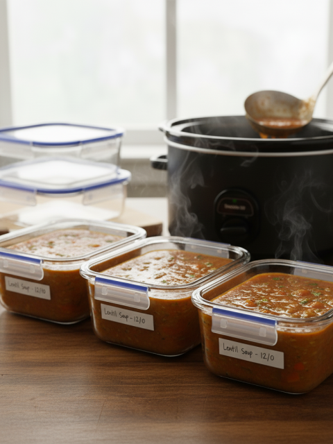 slow cooker red lentil soup 2