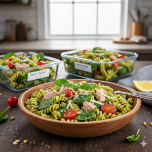 tuna pesto pasta salad