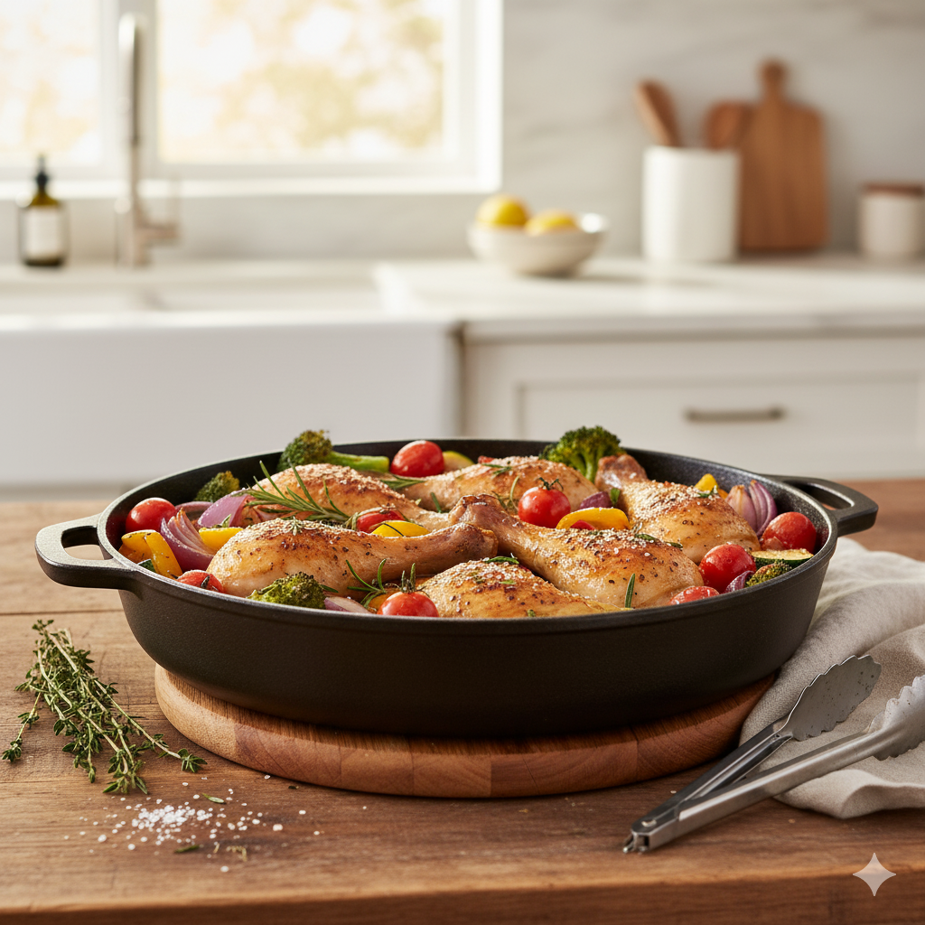 weeknight chicken & veggie roasting pan 1