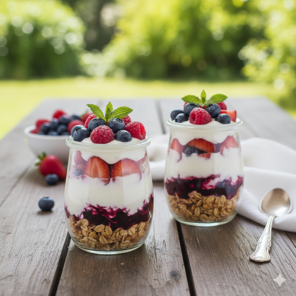 yogurt berry parfaits 1
