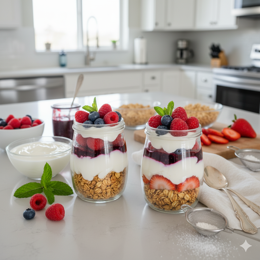 yogurt berry parfaits 2