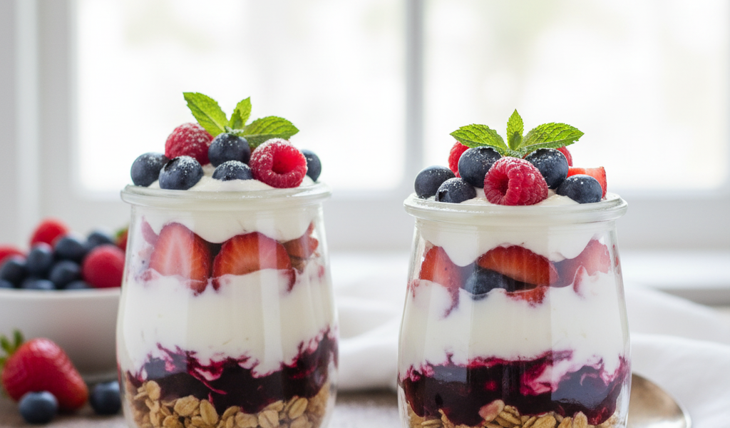 yogurt berry parfaits 4