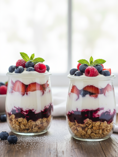 yogurt berry parfaits 4